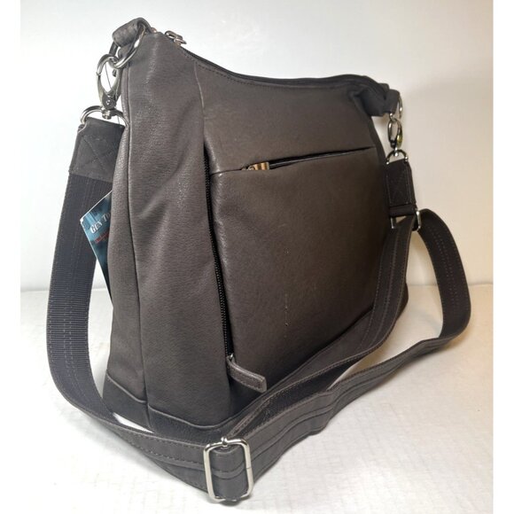 GUN TOTE’N MAMAS Brown Leather Large Shoulder Bag- NWT (w/ imperfection scratch) - Picture 5 of 16